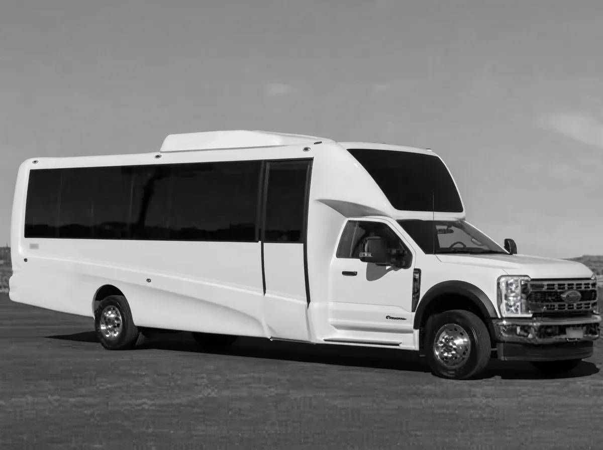 2024 Ford F550 Luxury Coach 27-passenger (white) – yours to rent