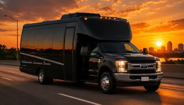 27 Passenger Shuttle Bus (black) – yours to rent