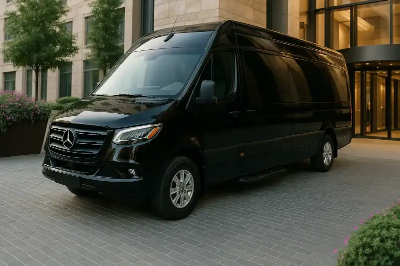 Black executive Sprinter — Sprinter and luxury vans